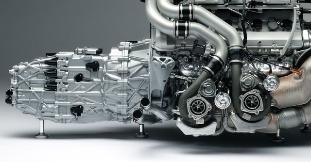Двигатель и КПП Bugatti Chiron