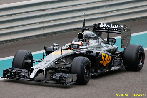 Тесты промежуточного шасси McLaren с мотором Honda