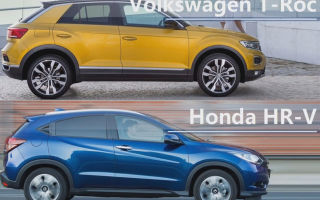 Сравнение 2018 Volkswagen T-Roc и 2017 Honda HR-V