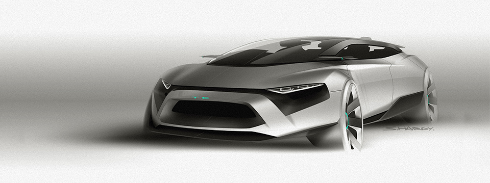 Car of the Future TC Link Exterior Render Dreamcar 2020: Turning 10 Trends in Design into the Car of The Future